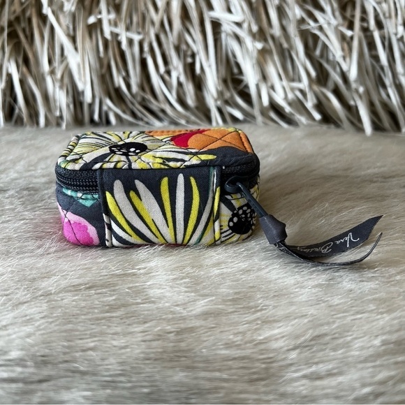 VERA BRADLEY Super Bloom Contact Case Zip Around Travel Gray Orange Floral 2013 - Picture 7 of 9